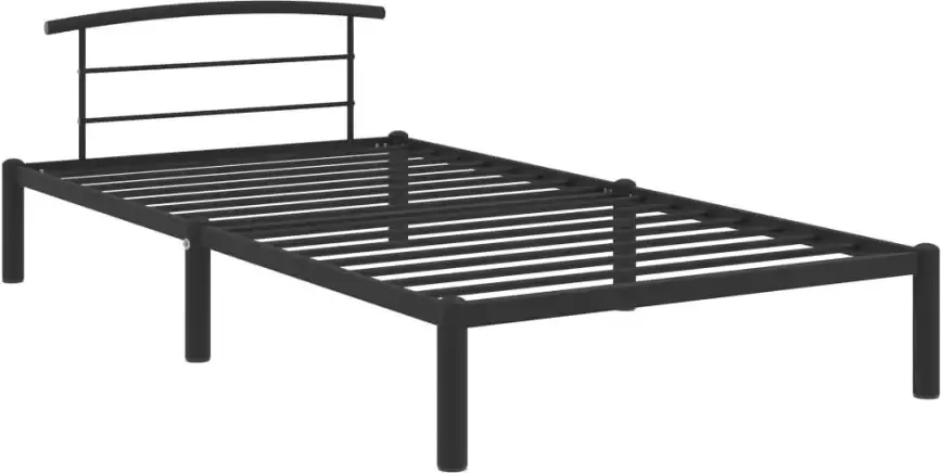VidaXL -Bedframe-metaal-zwart-90x200-cm - Foto 4