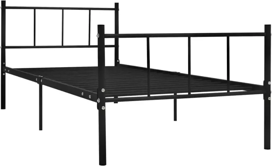 VidaXL -Bedframe-metaal-zwart-90x200-cm - Foto 4