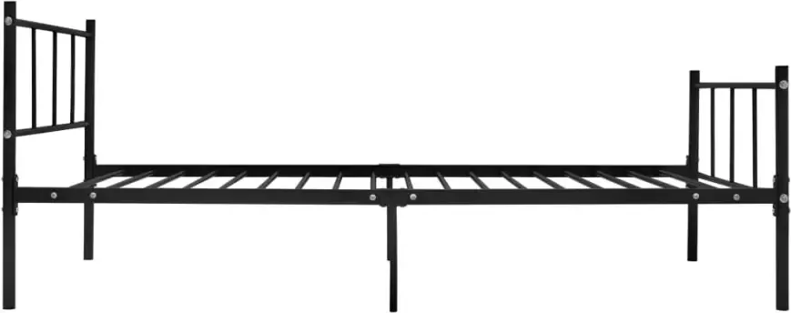 VidaXL -Bedframe-metaal-zwart-90x200-cm - Foto 3