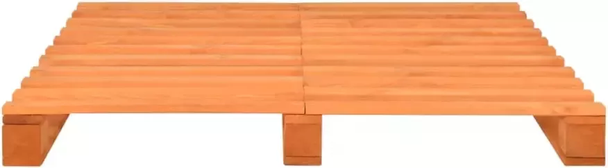VidaXL -Bedframe-pallet-massief-grenenhout-bruin-140x200-cm - Foto 5