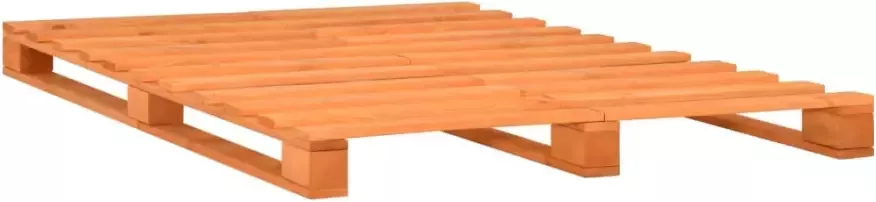 VidaXL -Bedframe-pallet-massief-grenenhout-bruin-180x200-cm