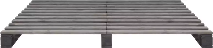 VidaXL -Bedframe-pallet-massief-grenenhout-grijs-200x200-cm - Foto 3