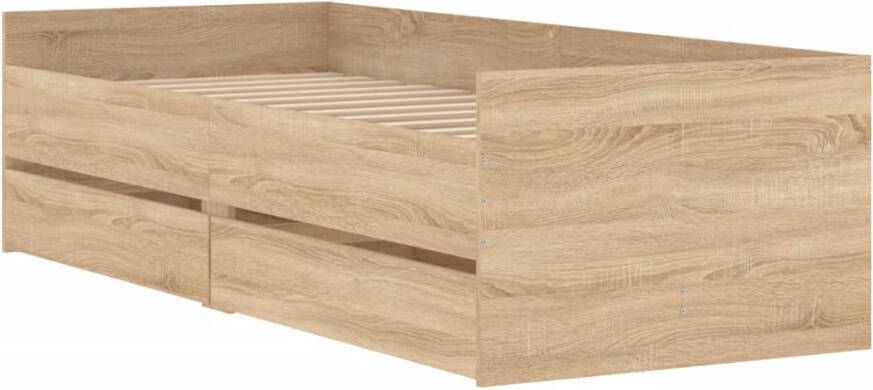 VidaXL -Bedframe-sonoma-eikenkleurig-75x190-cm-Small-Single - Foto 5