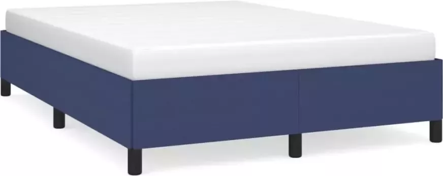 VIDAXL Bedframe zonder matras stof blauw 140x190 cm - Foto 5