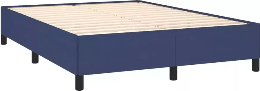 VIDAXL Bedframe zonder matras stof blauw 140x190 cm - Foto 4