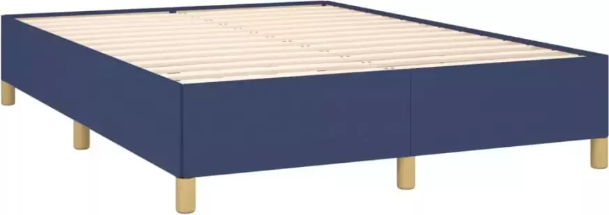 VIDAXL Bedframe zonder matras stof blauw 140x190 cm - Foto 3