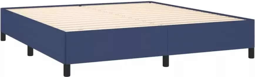 VIDAXL Bedframe zonder matras stof blauw 160x200 cm - Foto 3
