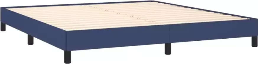 VIDAXL Bedframe zonder matras stof blauw 180x200 cm - Foto 3