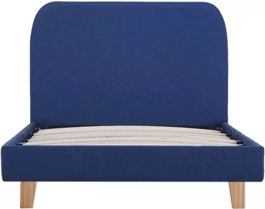 VidaXL -Bedframe-stof-blauw-90x200-cm