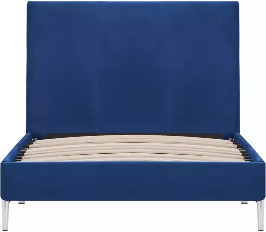 VidaXL -Bedframe-stof-blauw-90x200-cm - Foto 1