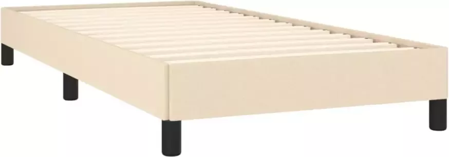 VidaXL Bedframe stof crÃ¨mekleurig 90x190 cm - Foto 5