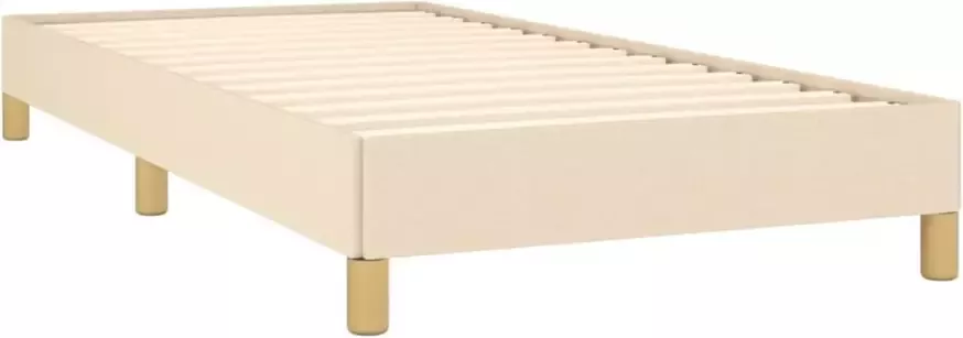 VidaXL Bedframe stof crÃ¨mekleurig 90x190 cm - Foto 4