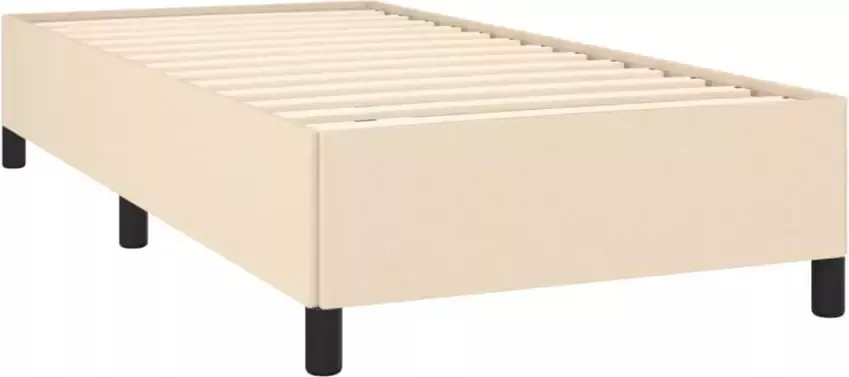 VidaXL Bedframe stof crÃ¨mekleurig 90x200 cm - Foto 3