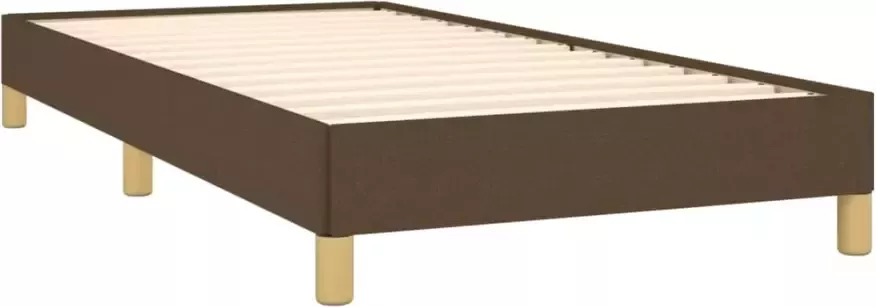 VIDAXL Bedframe zonder matras 100x200 cm stof donkerbruin - Foto 4