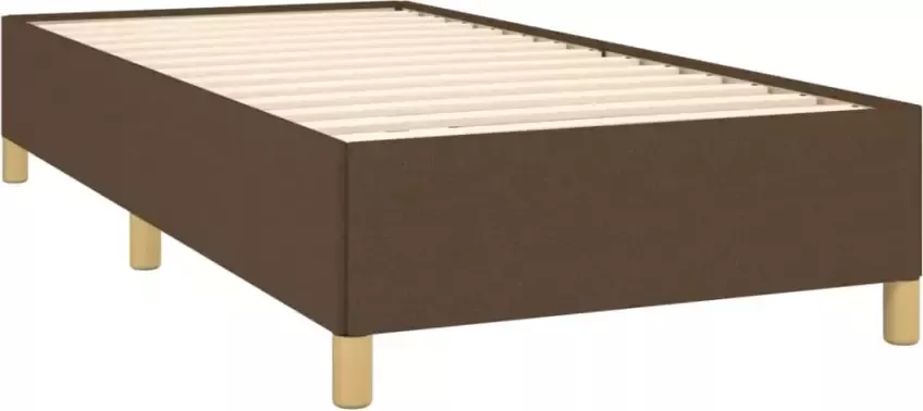 VIDAXL Bedframe zonder matras 100x200 cm stof donkerbruin - Foto 4