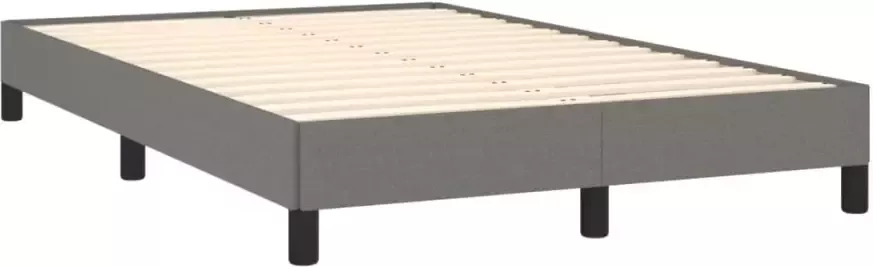 VIDAXL Bedframe zonder matras 120x200 cm stof donkergrijs - Foto 4