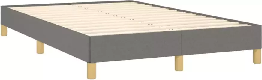 VIDAXL Bedframe zonder matras 120x200 cm stof donkergrijs - Foto 4