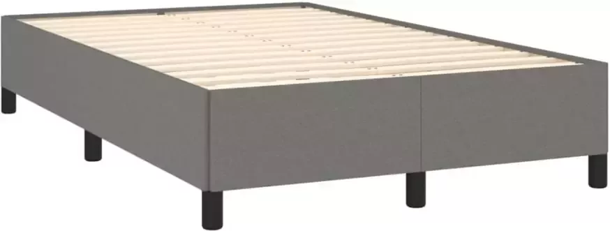 VIDAXL Bedframe zonder matras 120x200 cm stof donkergrijs - Foto 4