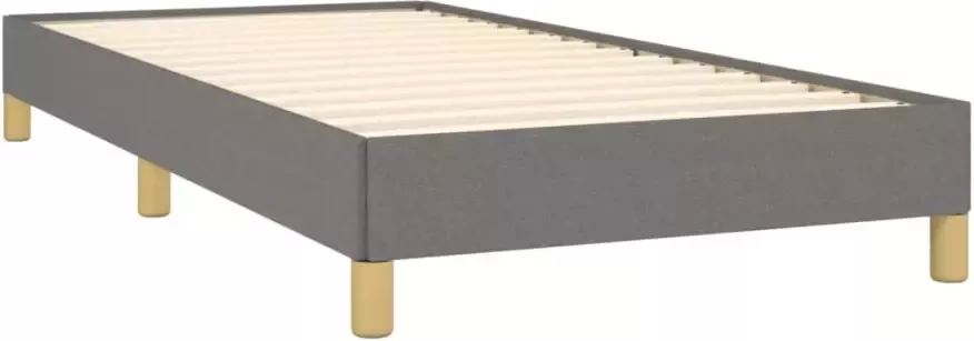 VIDAXL Bedframe zonder matras 90x190 cm stof donkergrijs - Foto 5