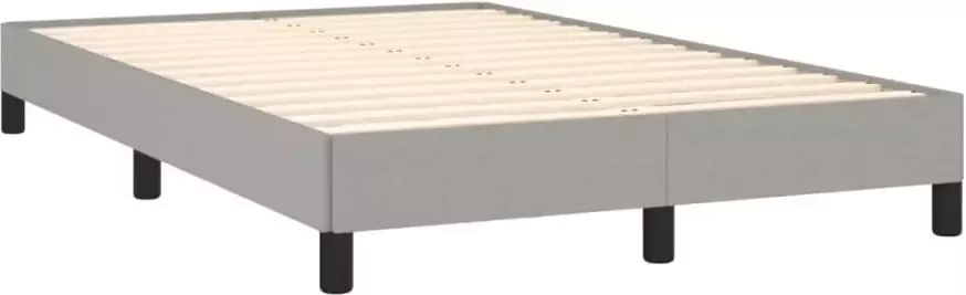 VIDAXL Bedframe zonder matras 120x200 cm stof lichtgrijs - Foto 3