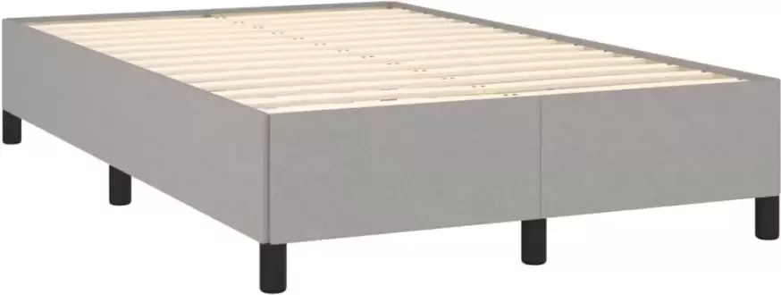 VIDAXL Bedframe zonder matras 120x200 cm stof lichtgrijs - Foto 4