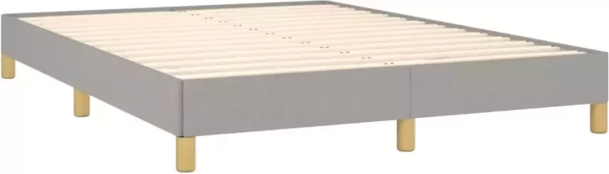 VidaXL Bedframe zonder matras stof lichtgrijs 140x190 cm - Foto 4