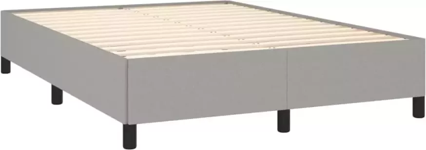 VidaXL Bedframe zonder matras stof lichtgrijs 140x190 cm - Foto 4