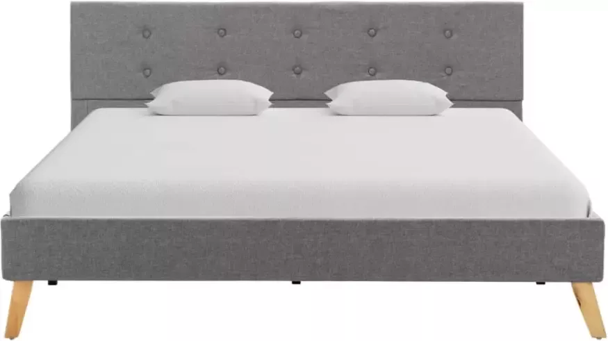 VidaXL -Bedframe-stof-lichtgrijs-140x200-cm - Foto 2