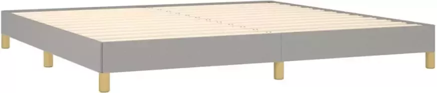 VidaXL Bedframe zonder matras stof lichtgrijs 200x200 cm - Foto 5