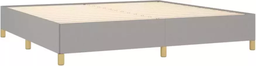 VidaXL Bedframe zonder matras stof lichtgrijs 200x200 cm - Foto 4