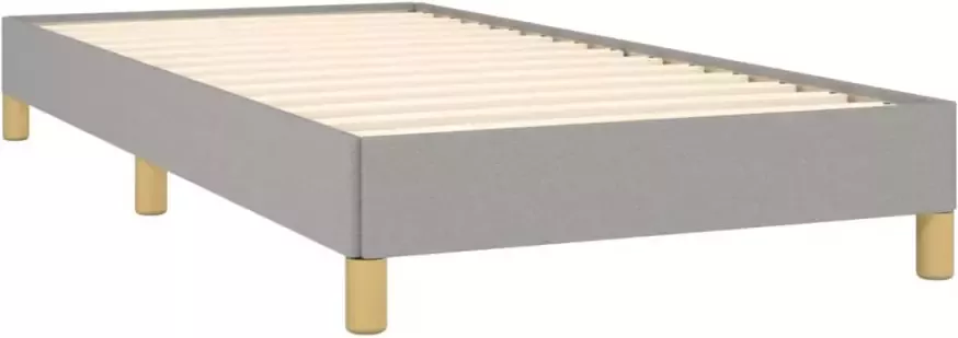 VIDAXL Bedframe zonder matras 90x200 cm stof lichtgrijs - Foto 4