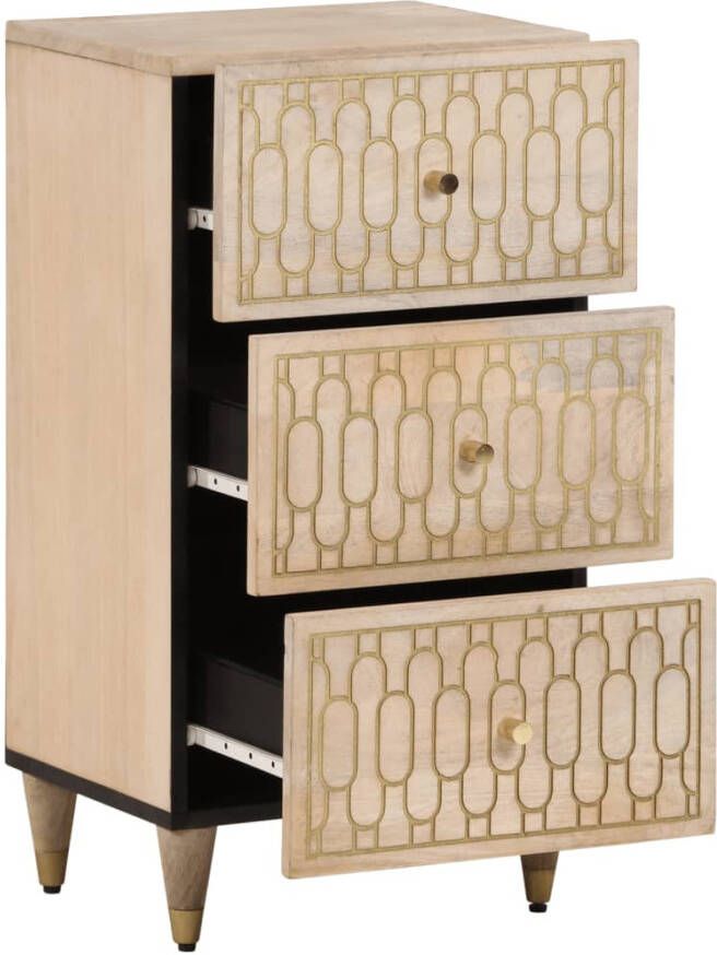 VidaXL -Bijzetkast-40x33x75-cm-massief-mangohout