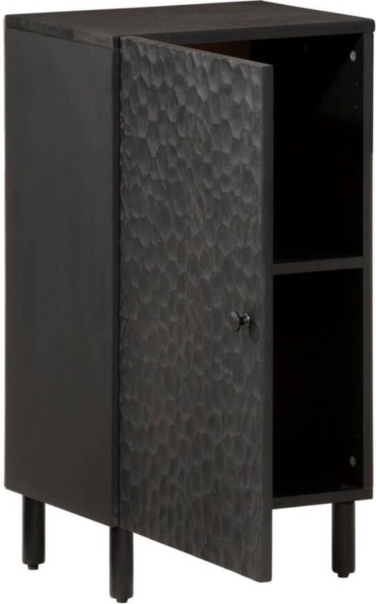 VidaXL -Bijzetkast-40x33x75-cm-massief-mangohout-zwart - Foto 3