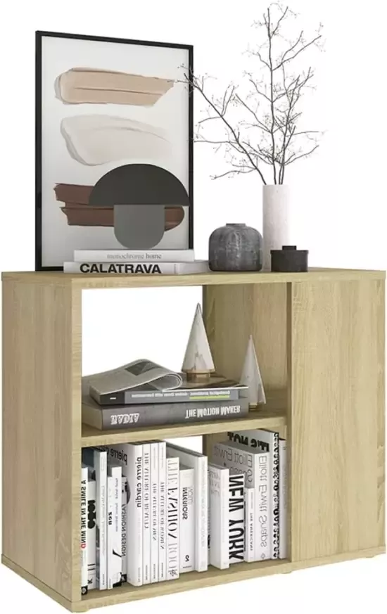 VidaXL Bijzetkast 60x30x50 cm bewerkt hout sonoma eikenkleurig
