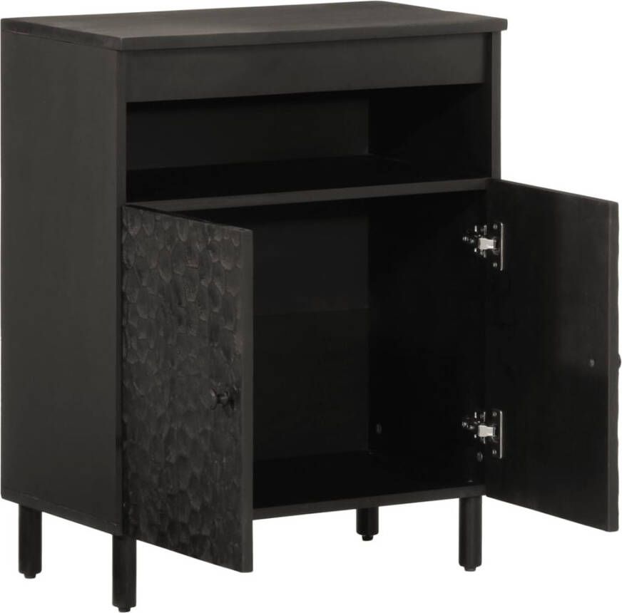 VidaXL -Bijzetkast-60x33x75-cm-massief-mangohout-zwart - Foto 4