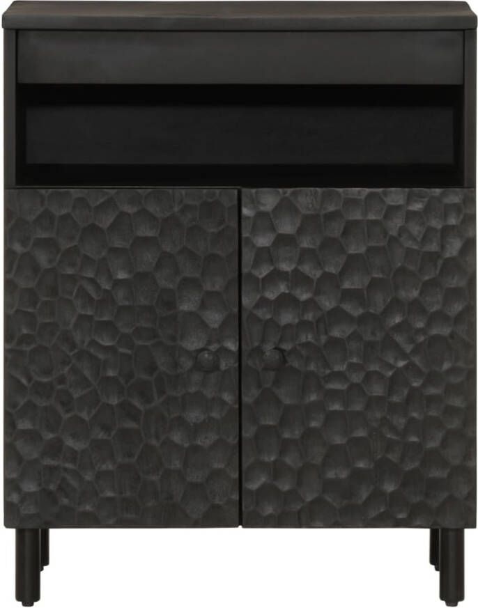 VidaXL -Bijzetkast-60x33x75-cm-massief-mangohout-zwart - Foto 8