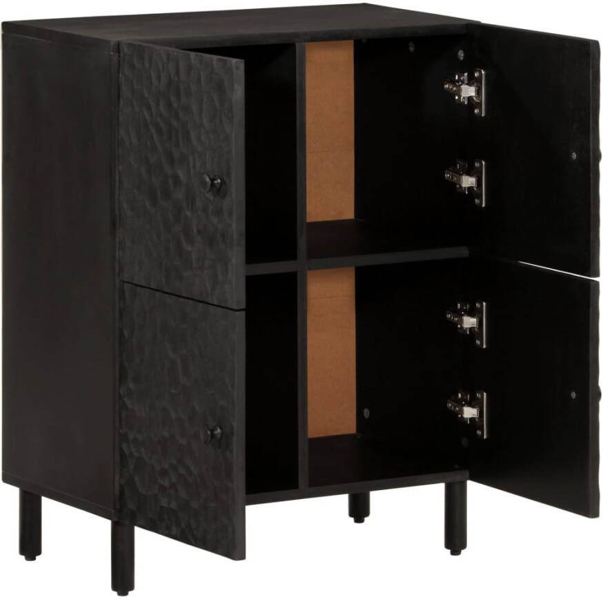 VidaXL -Bijzetkast-60x33x75-cm-massief-mangohout-zwart - Foto 3