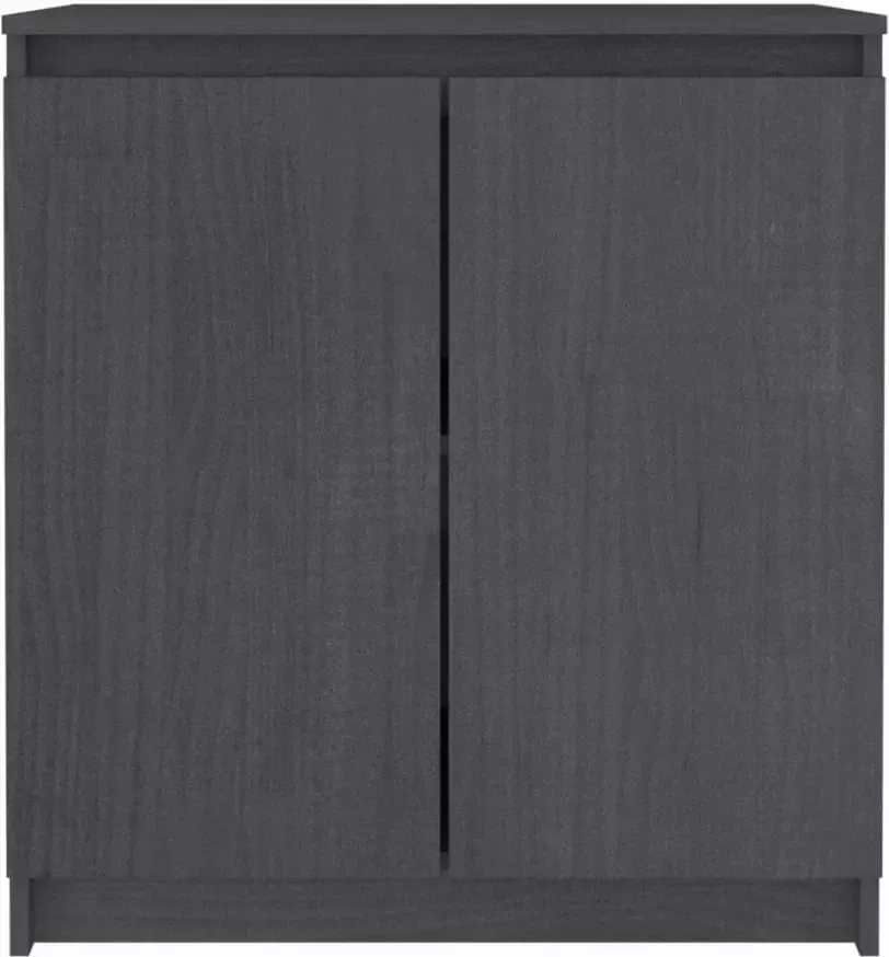 VidaXL -Bijzetkast-60x36x65-cm-massief-grenenhout-grijs - Foto 3
