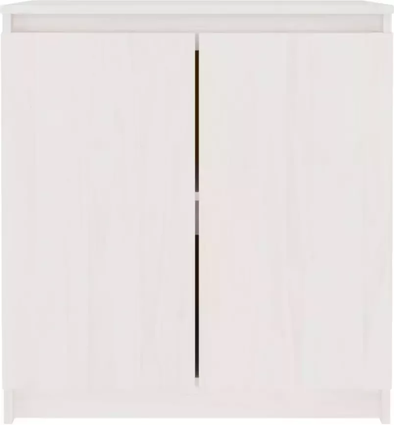 VidaXL Bijzetkast 60x36x65 cm wit massief grenenhout wit - Foto 4
