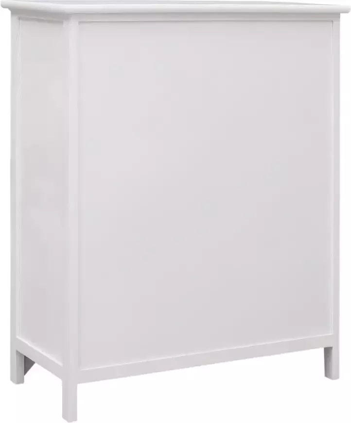 VidaXL -Bijzetkast-met-6-lades-60x30x75-cm-paulowniahout-wit - Foto 3