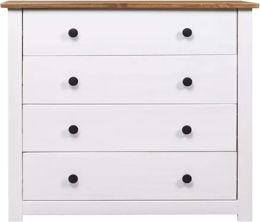 VidaXL -Bijzetkast-Panama-Range-80x40x73-cm-grenenhout-wit - Foto 4