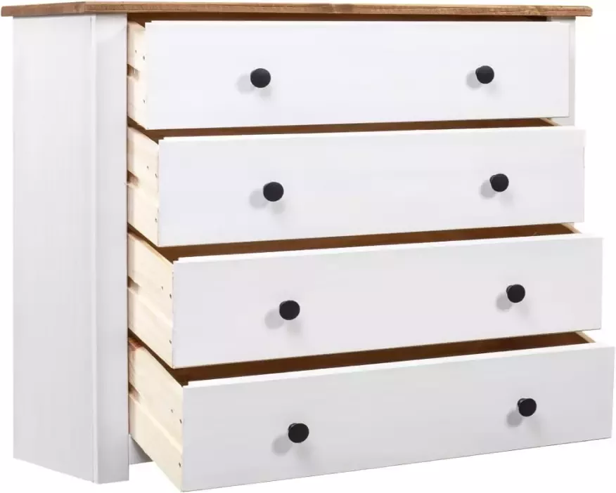 VidaXL -Bijzetkast-Panama-Range-80x40x73-cm-grenenhout-wit - Foto 3