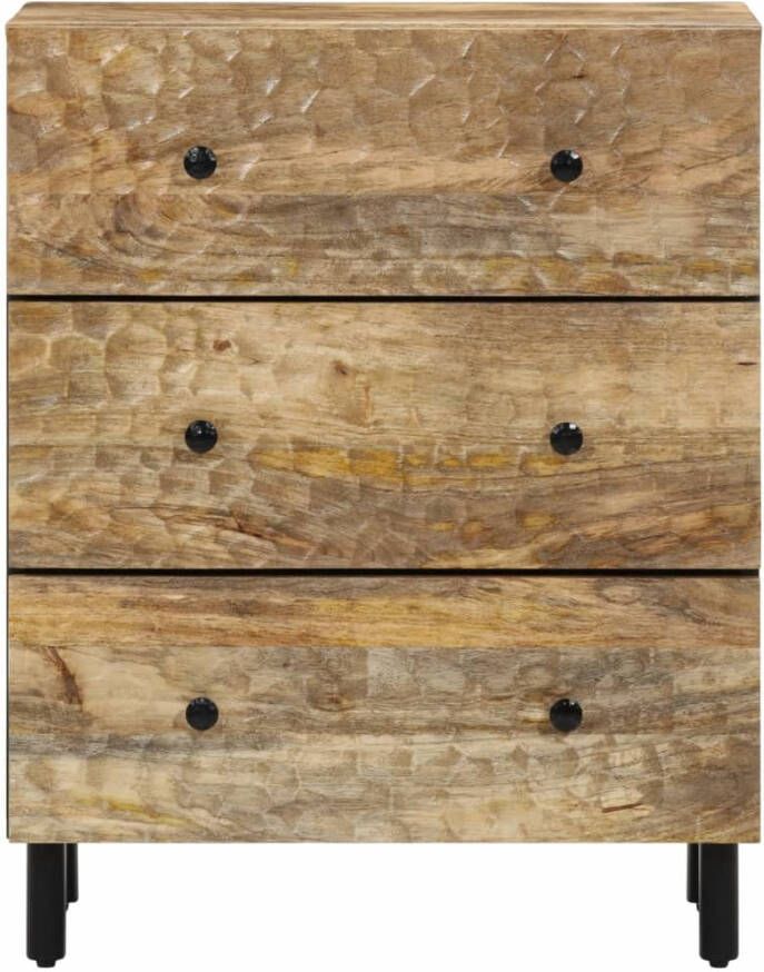 VidaXL -Bijzetkasten-2-st-60x33x75-cm-massief-mangohout - Foto 2