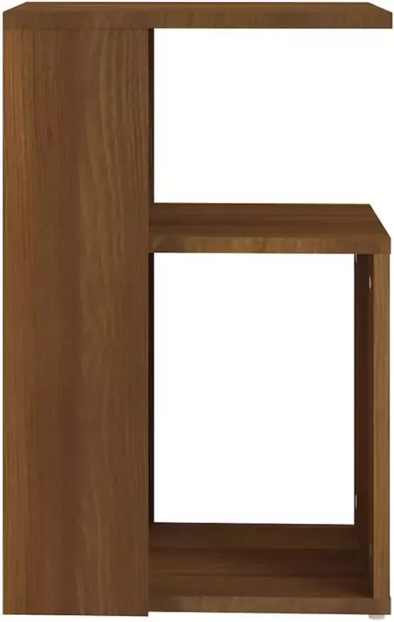 VidaXL -Bijzettafel-36x30x56-cm-bewerkt-hout-bruineikenkleurig - Foto 4