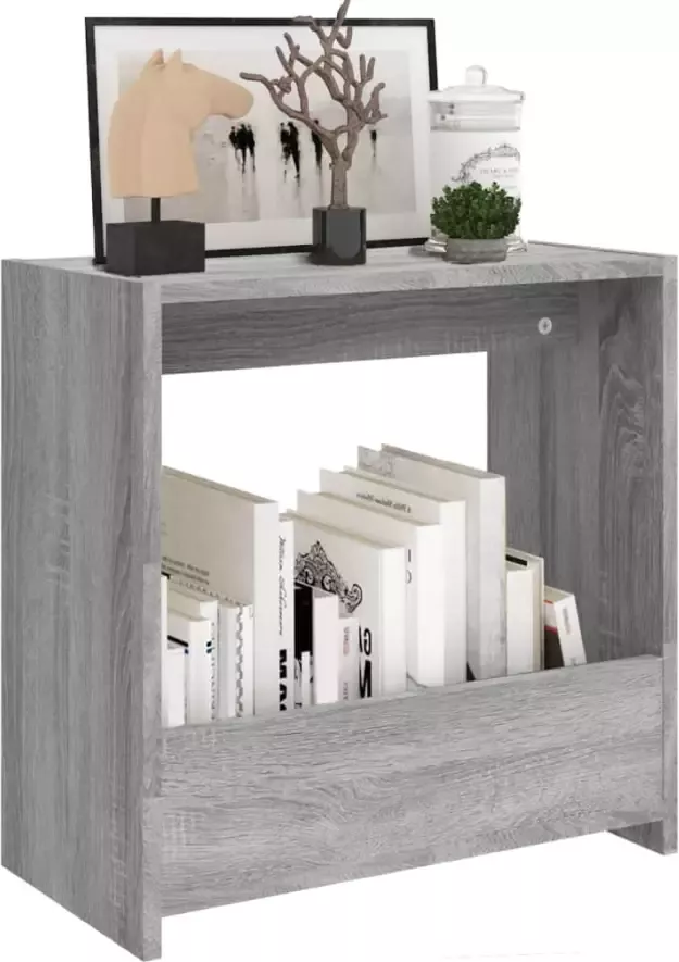 VidaXL -Bijzettafel-50x26x50-cm-bewerkt-hout-grijs-sonoma-eikenkleurig - Foto 4