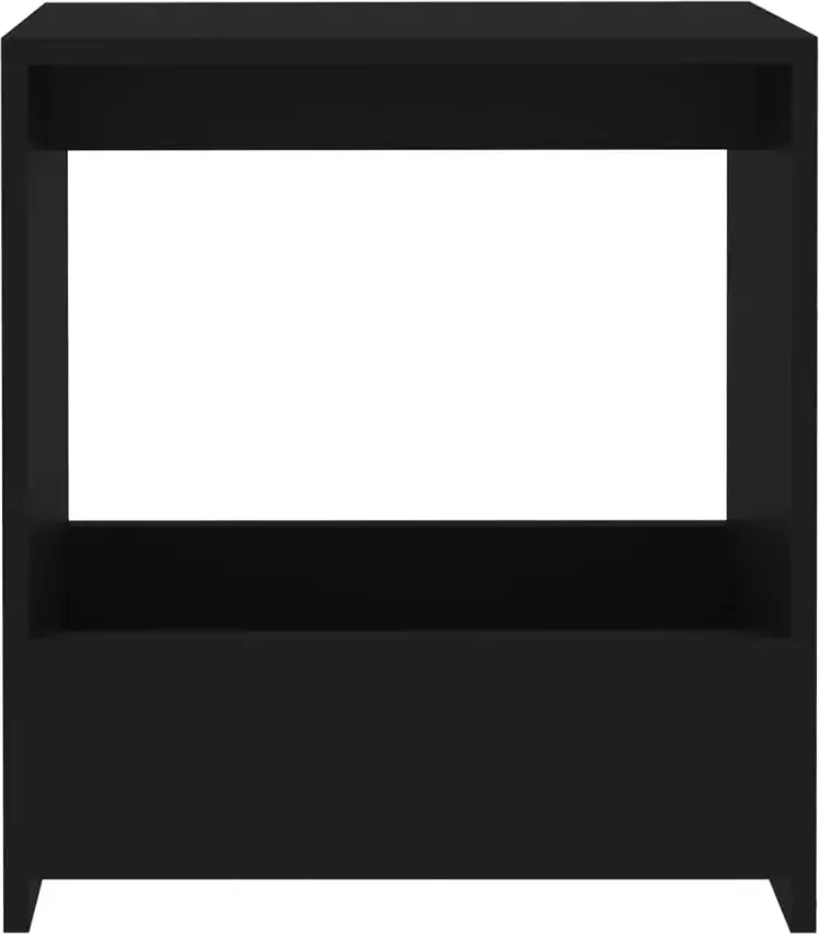 VIDAXL Bijzettafel 50x26x50 cm spaanplaat zwart