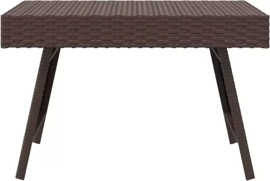 VidaXL -Bijzettafel-inklapbaar-60x40x38-cm-poly-rattan-bruin - Foto 2