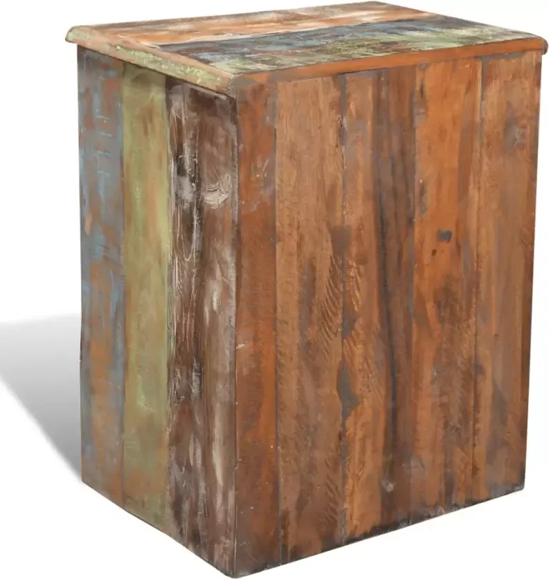 VidaXL -Bijzettafel-met-1-lade-en-1-deurtje-gerecycled-hout - Foto 5