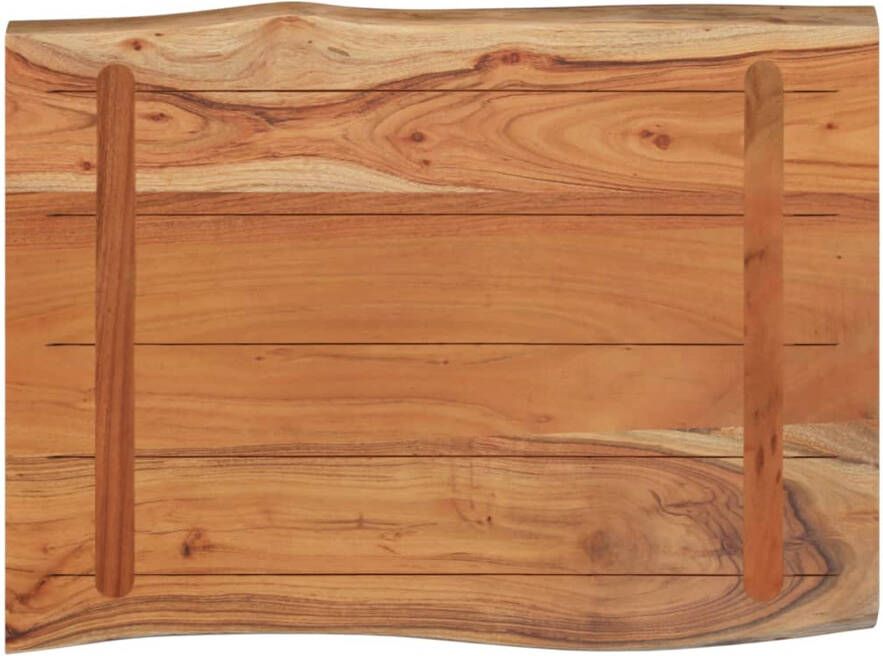 VidaXL Tafelblad rechthoekig natuurlijke rand 50x40x2 5 cm acaciahout