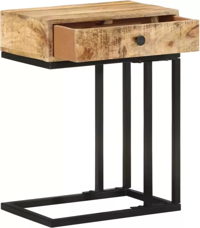 VidaXL -Bijzettafel-U-vormig-45x30x61-cm-massief-mangohout - Foto 2